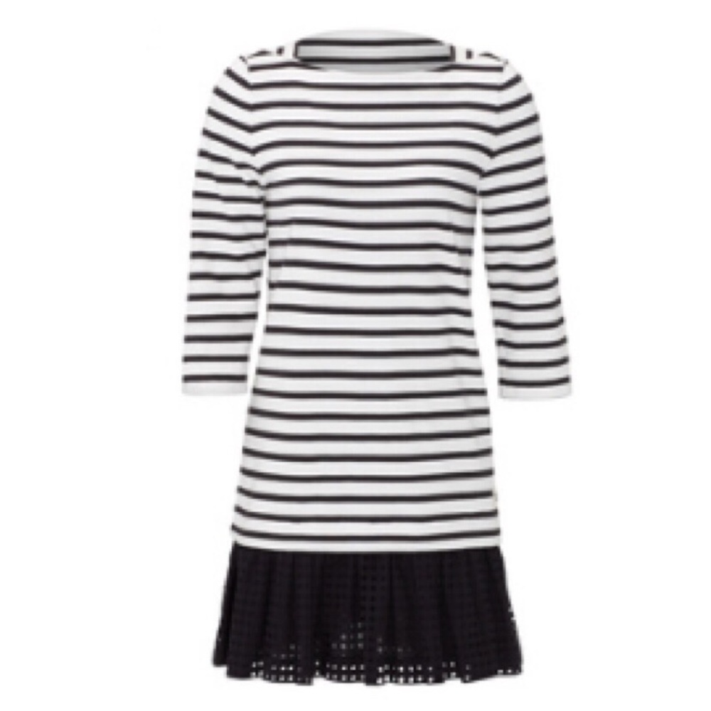 Kate Spade Broome Street Eyelet Stripe Dress | M